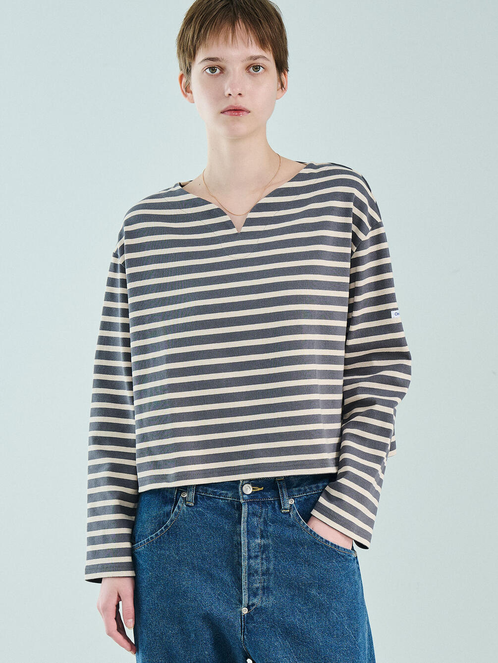 ORCIVAL | コットンロード スキッパーネック長袖カットソー WOMEN