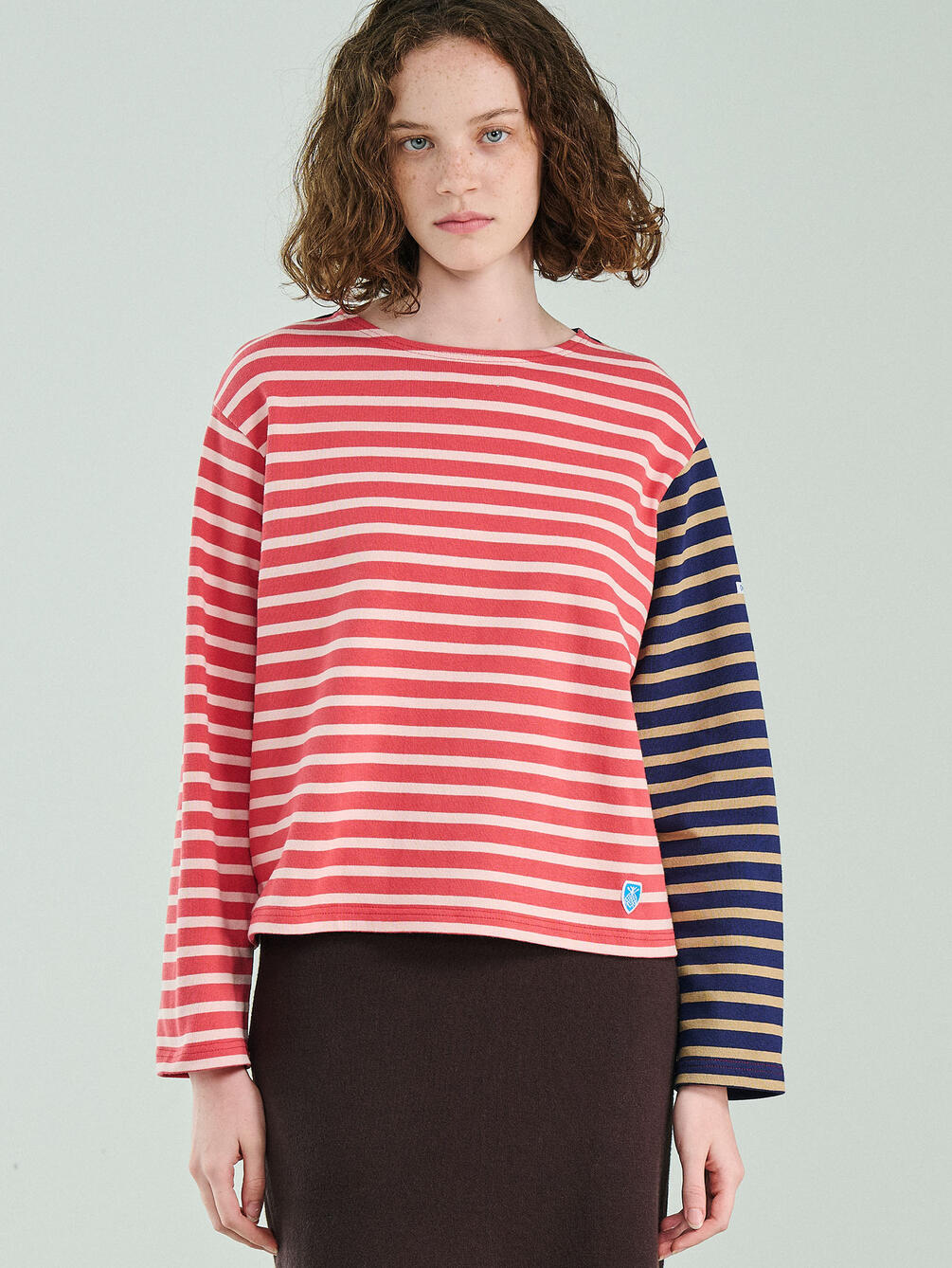 ORCIVAL | ハーレクイン コットンロード フレンチバスクTシャツ WOMEN