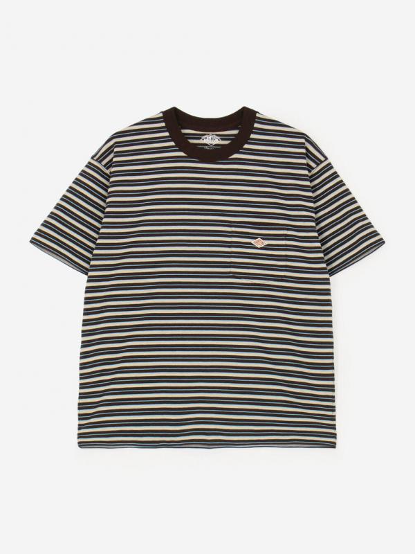 DANTON | マルチボーダー ポケットクルーネックTシャツ WOMEN