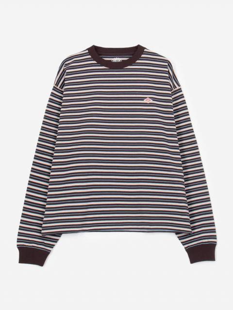DANTON | クルーネック 長袖ボーダーTシャツ WOMEN