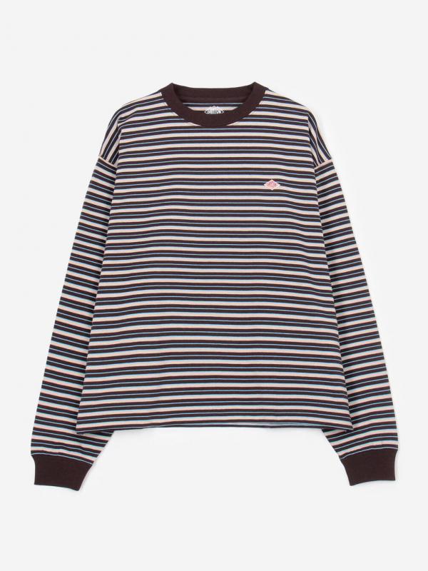 DANTON | クルーネック 長袖ボーダーTシャツ WOMEN