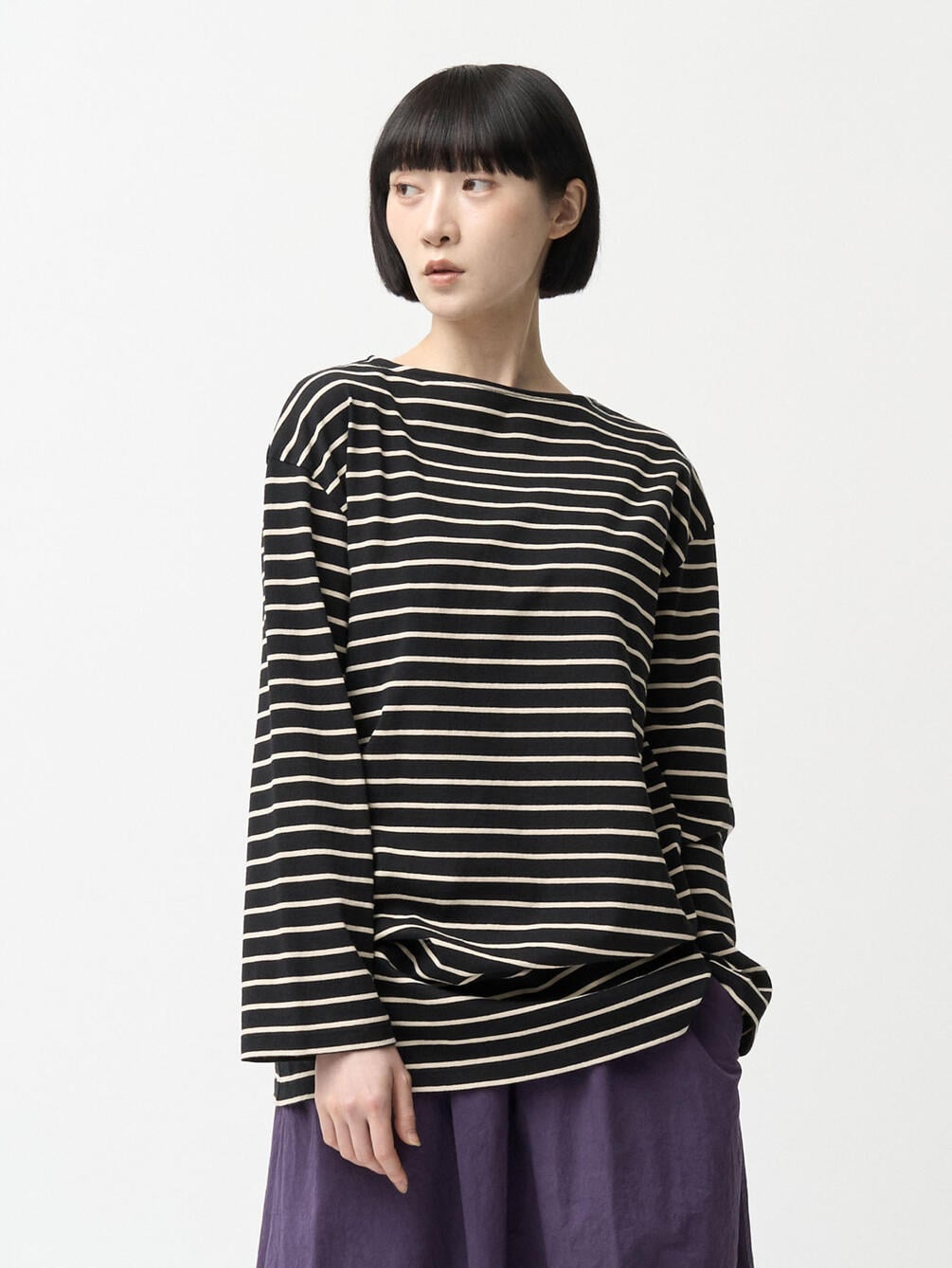 ORCIVAL | コットン天竺 ボートネック長袖カットソー WOMEN