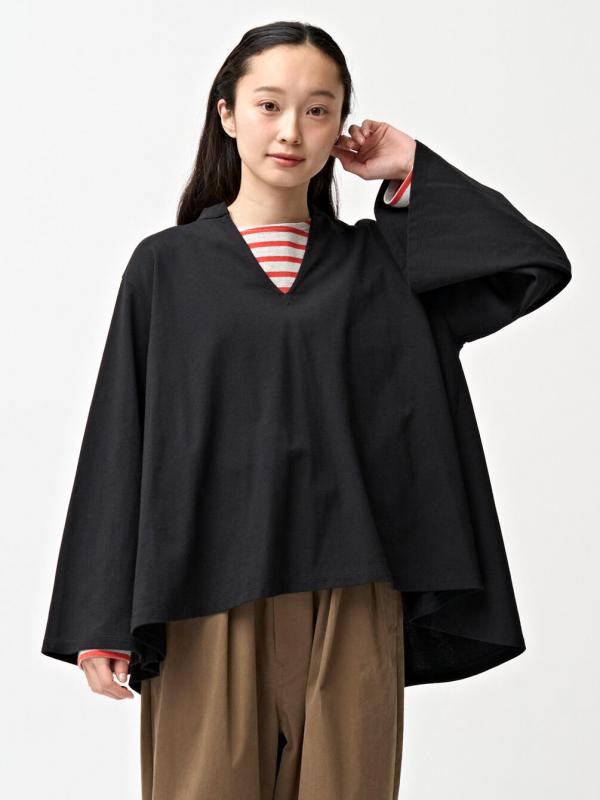 ORCIVAL | コットンジャージー スキッパーネック長袖カットソー WOMEN