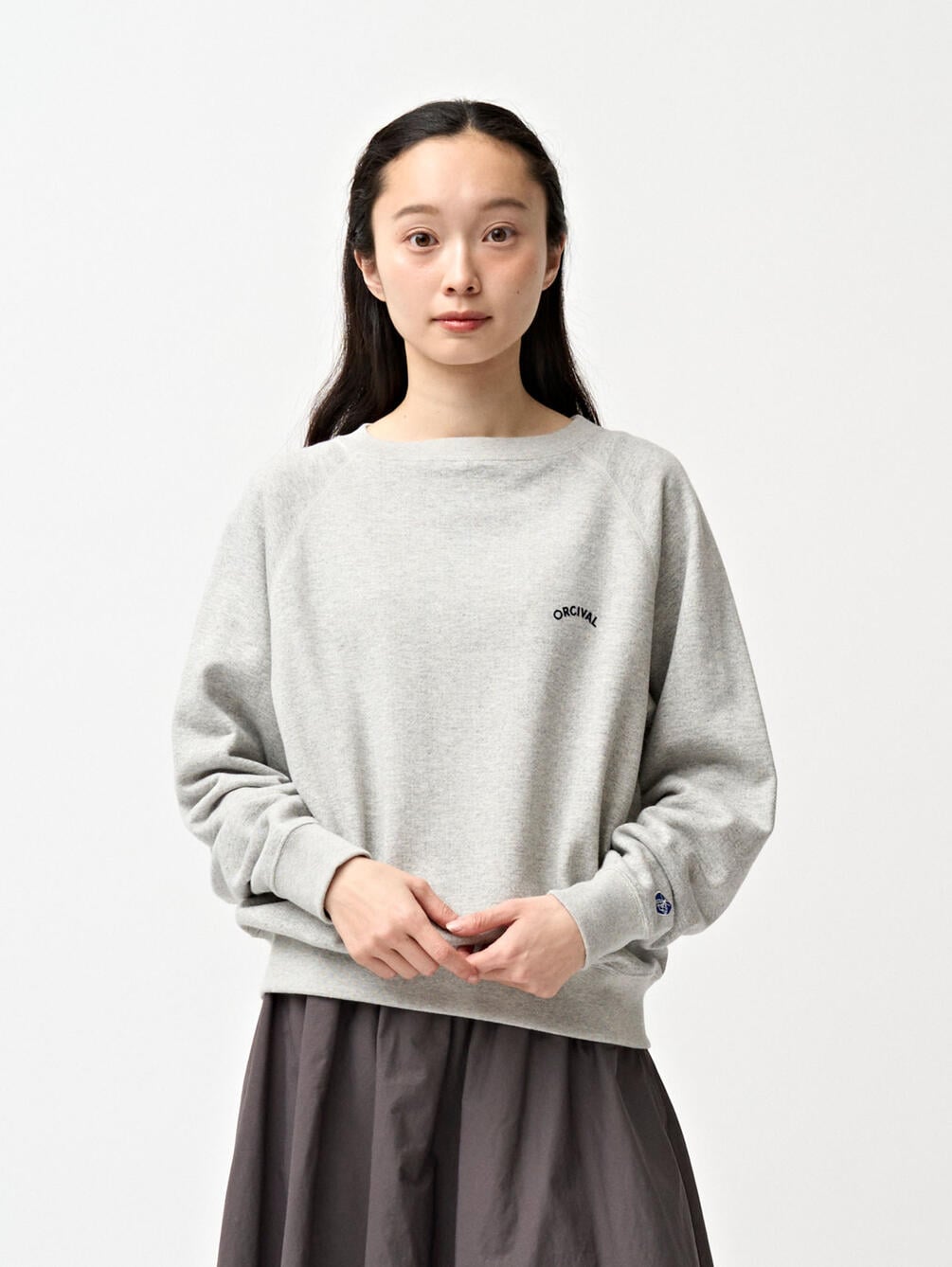 ORCIVAL | コットン裏毛 ボートネックプルオーバー WOMEN