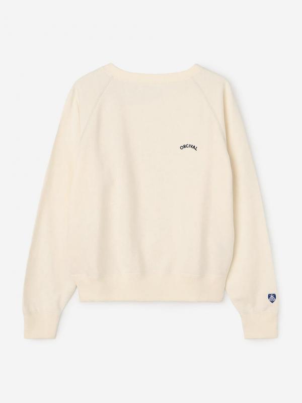 ORCIVAL | コットン裏毛 ボートネックプルオーバー WOMEN