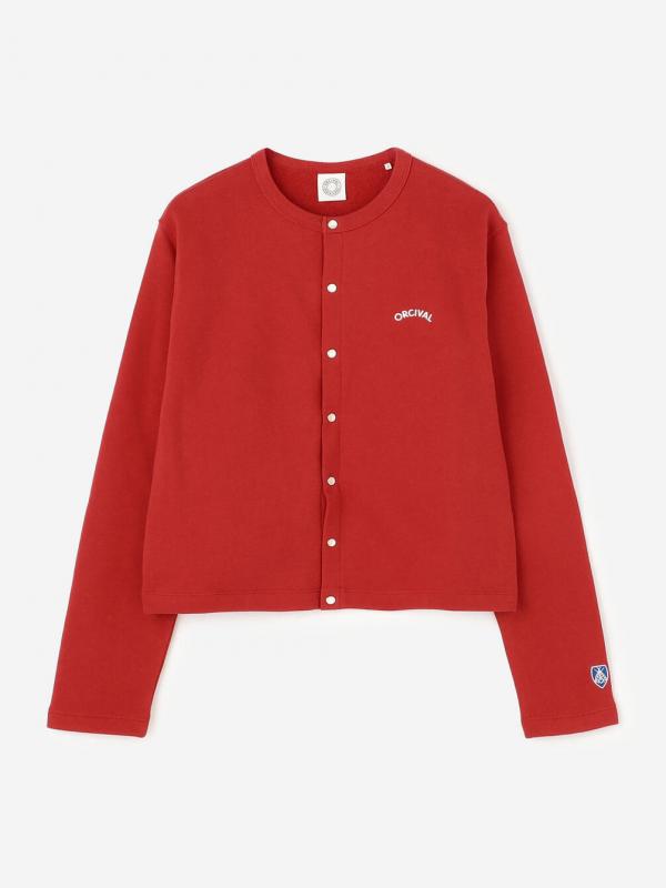 ORCIVAL | コットン裏毛 クルーネック長袖カーディガン WOMEN