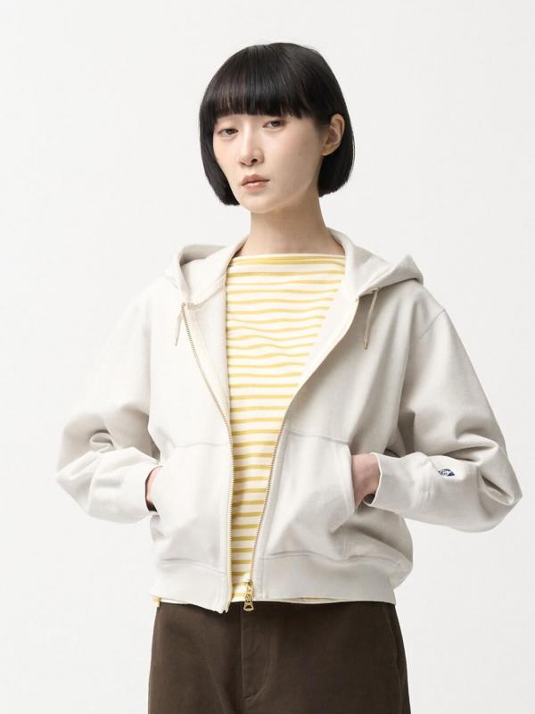 ORCIVAL | コットン裏毛 ダブルジップパーカー WOMEN