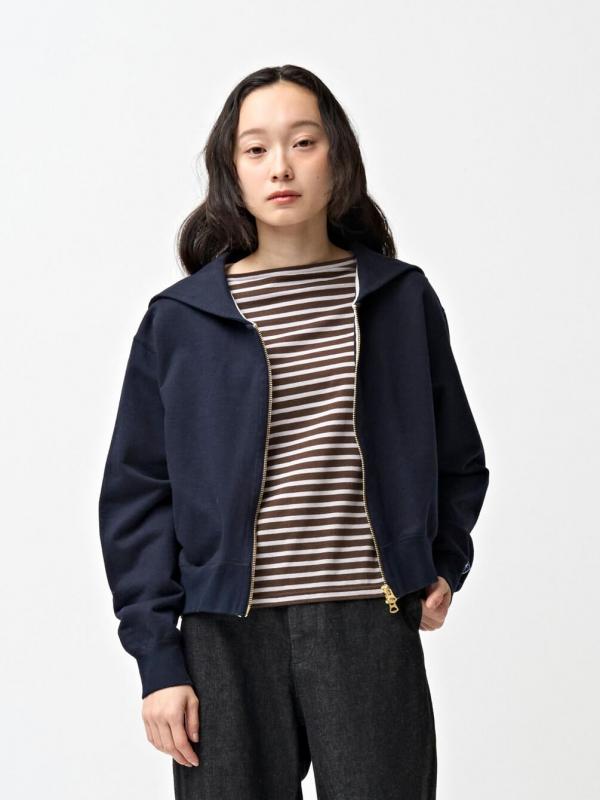 ORCIVAL | コットン裏毛 セーラーカラージップジャケット WOMEN