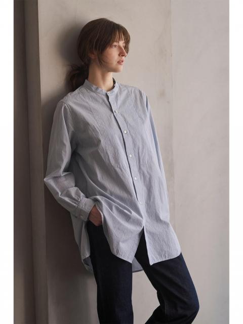 INDIA INDUSTRY | コットン バンドカラーブザムチュニックシャツ STRIPE WOMEN