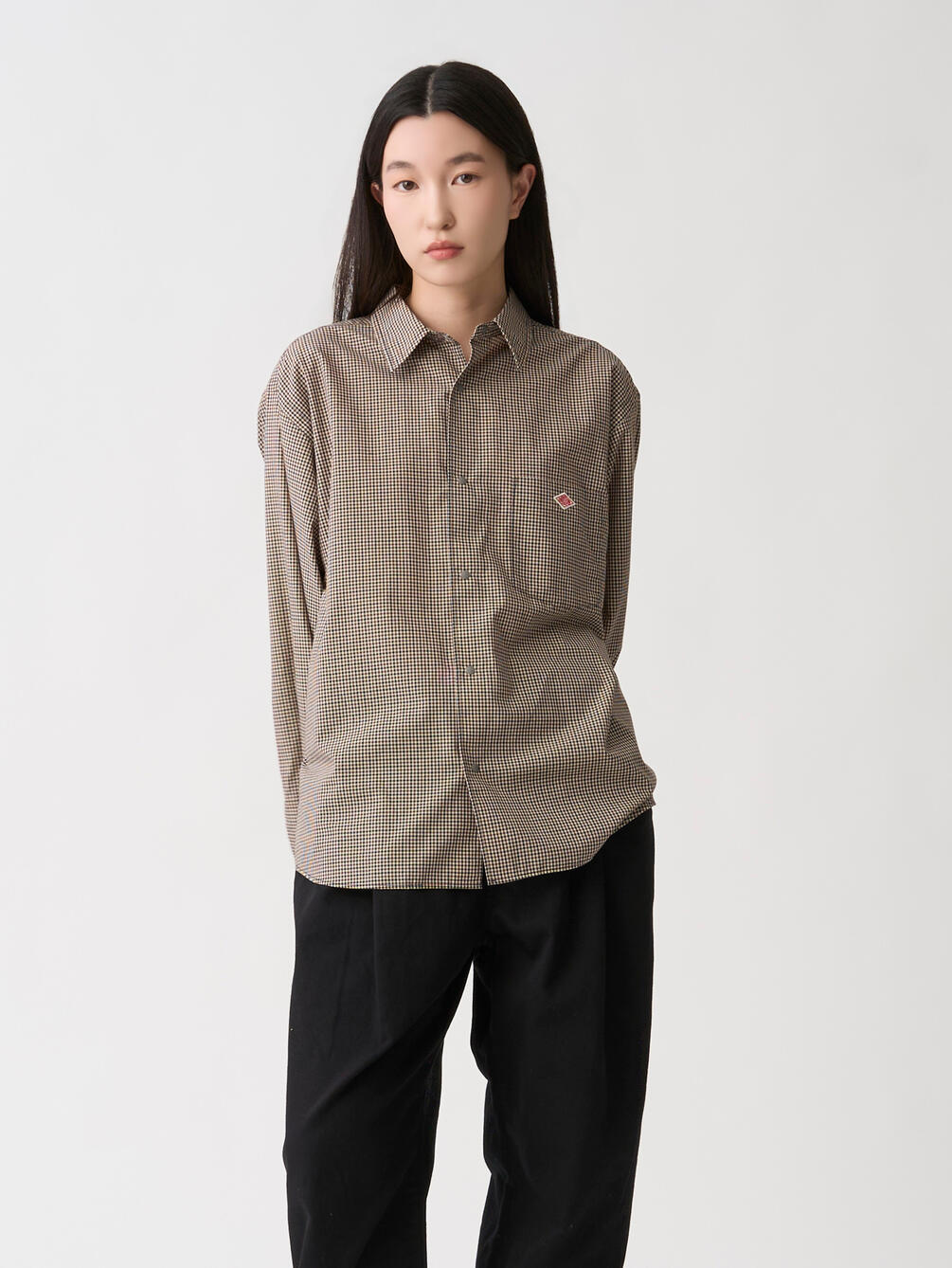 DANTON | プランサーボタン 長袖シャツ PLAID WOMEN