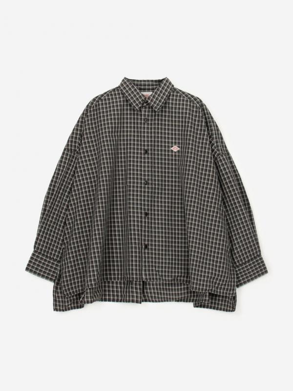 DANTON | ナイロンタフタ レギュラーカラー長袖シャツ WOMEN