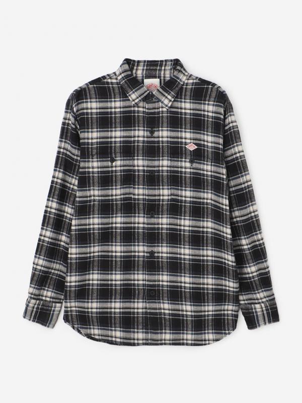 DANTON | フランネル レギュラーカラー長袖シャツ WOMEN