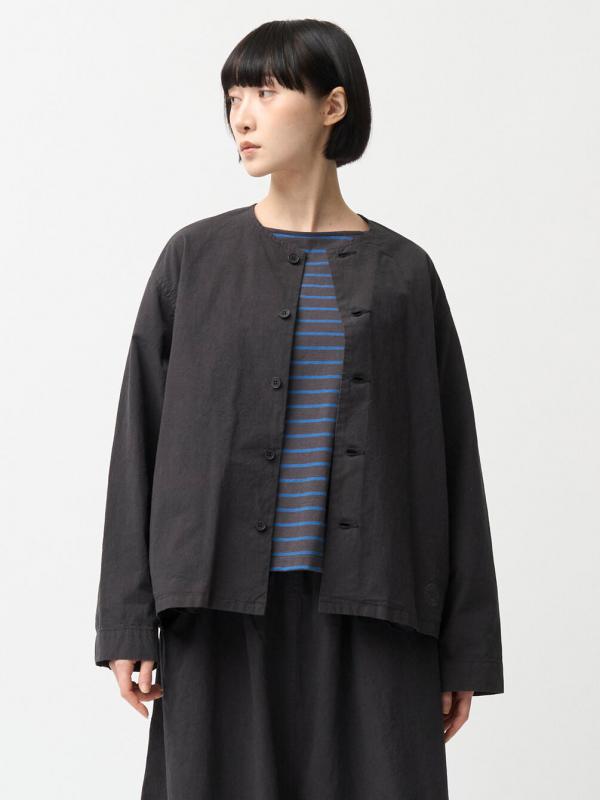 ORCIVAL | コットンツイル ノーカラー シャツ WOMEN