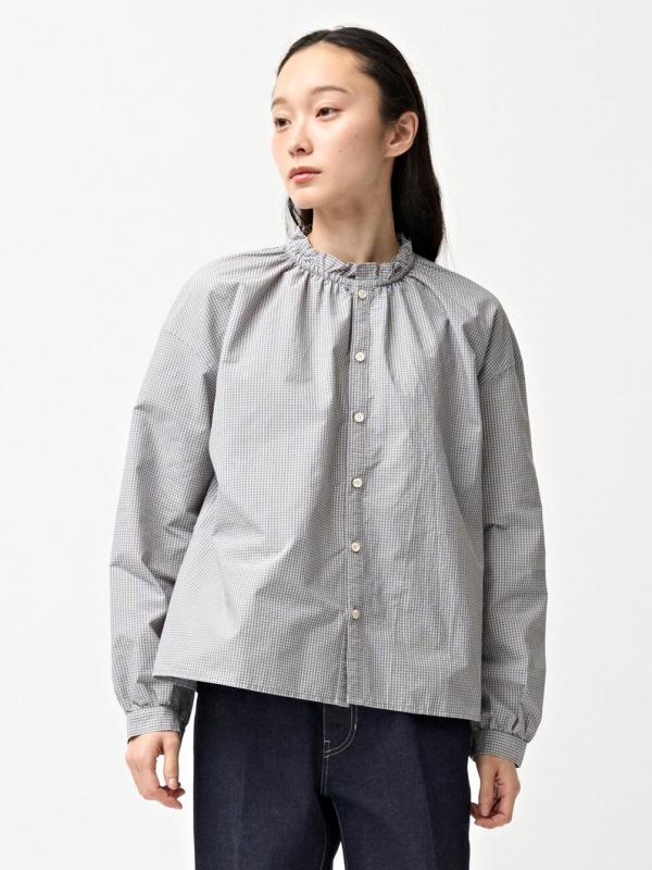 ORCIVAL | コットンポリエステル ギャザーシャツ CHECK WOMEN