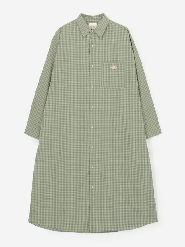 DANTON | プランサーボタン シャツワンピース PLAID WOMEN