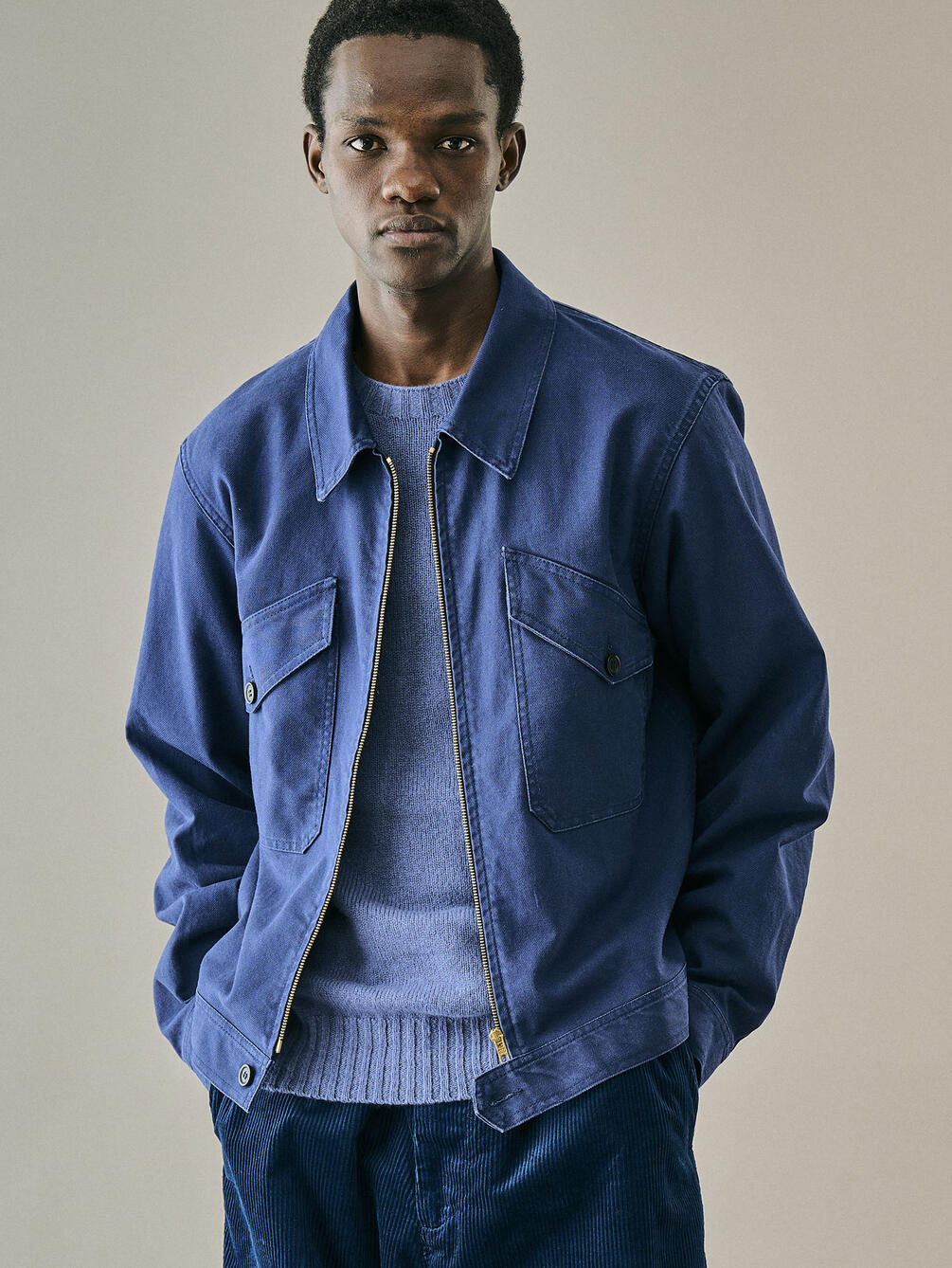 VETRA | 〈別注〉ダンガリーツイル ジップジャケット MEN