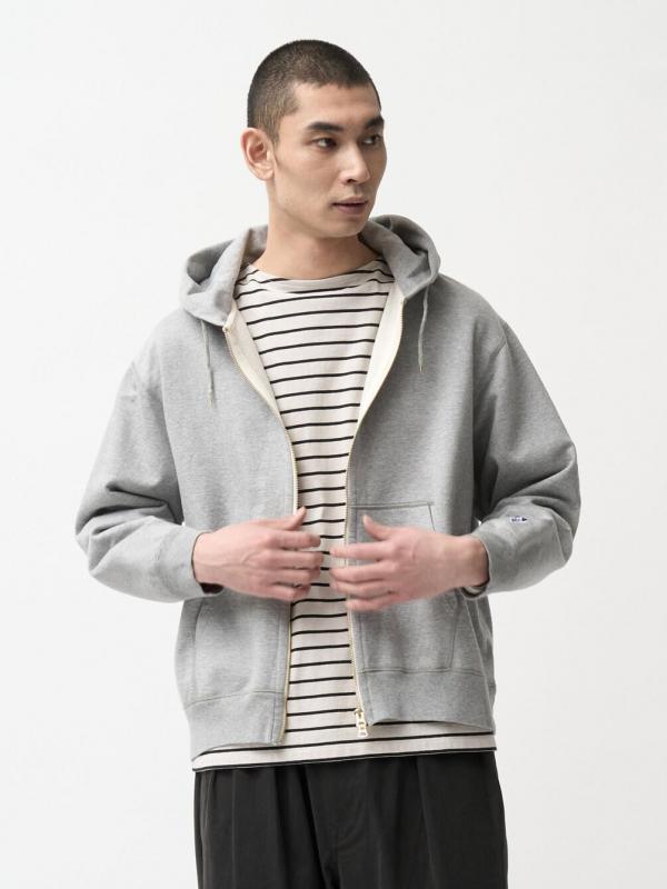 ORCIVAL | コットン裏毛 ダブルジップパーカー MEN
