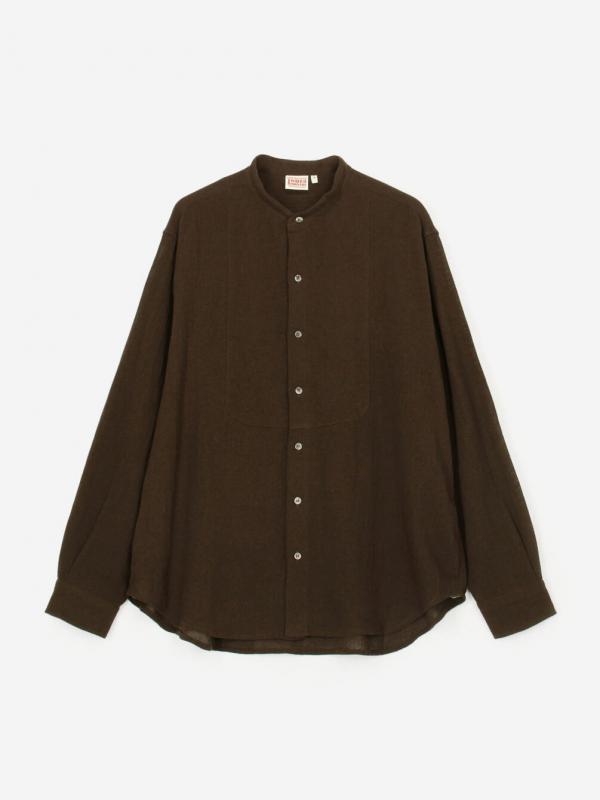 INDIA INDUSTRY | コットンメッシュ バンドカラーブザムシャツ MEN