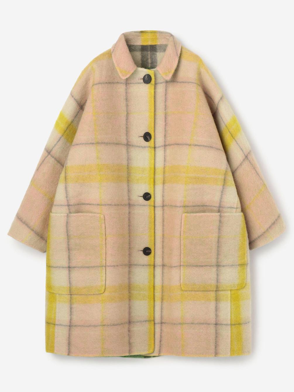 リバーシブル タータンチェックコート Women Coat Bshop ビショップ Bshop Online Store