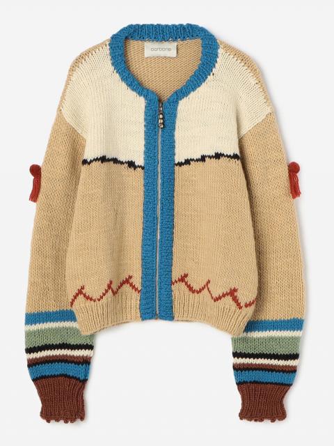 carbone | ハンドニット ジップカーディガン UNISEX