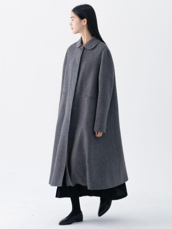eunoia | ラウンドカラー ロングコート WOMEN