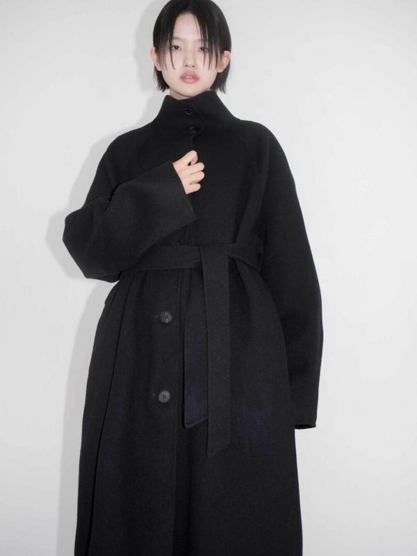 eunoia | ウール ハイネックロングコート WOMEN