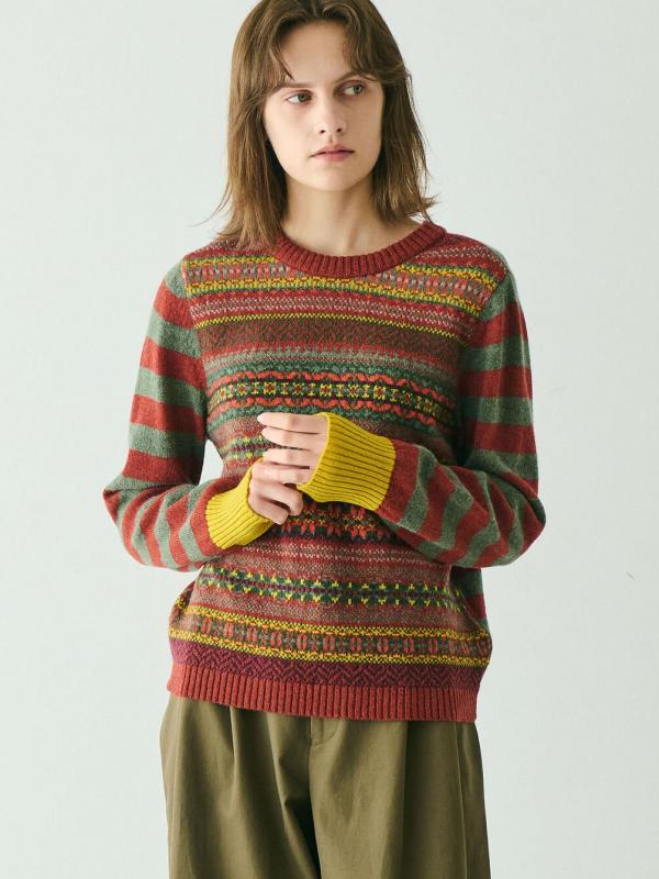 ERIBE エリべ ノルディック柄 セーター Lサイズ 人気 厚手 美品 KEITH｜【Lサイズ】ERIBEニット | Rakuten Fashion(楽天