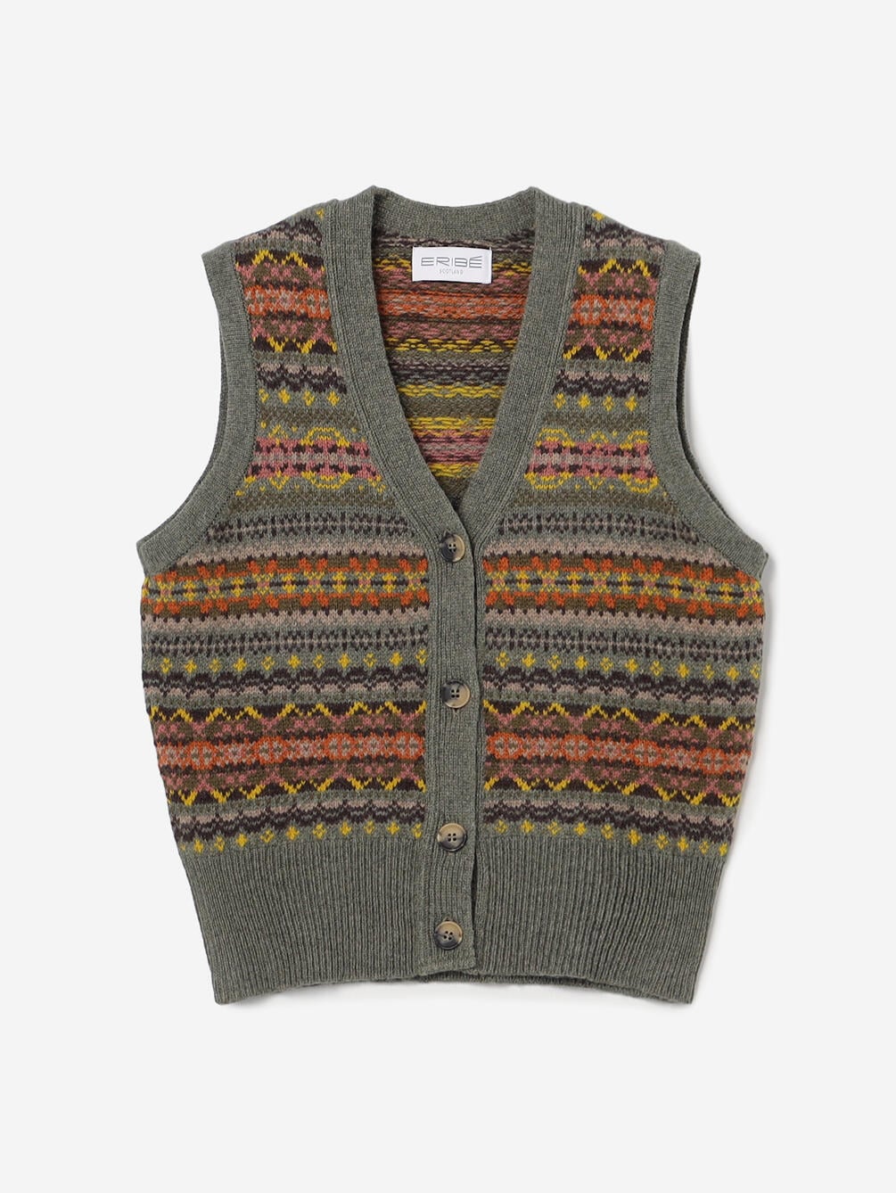 ERIBE | フェアアイル Vネックニットベスト WOMEN