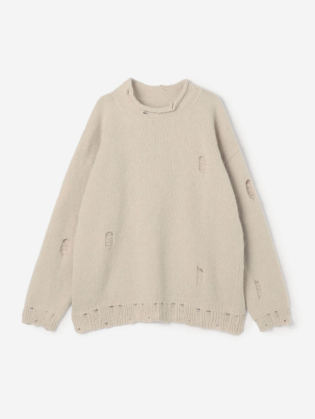 LAUREN MANOOGIAN | ロールネック ダメージニットプルオーバー WOMEN