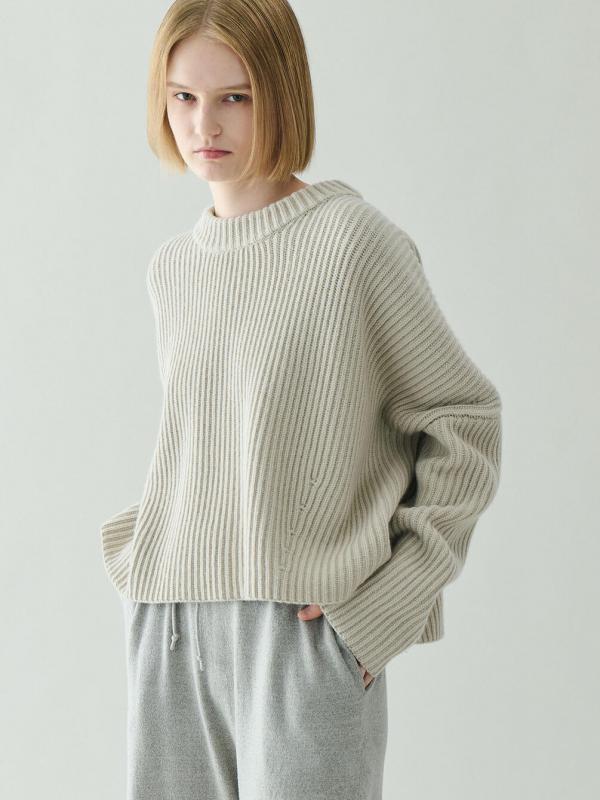 roberto collina | リブニット クルーネックセーター WOMEN