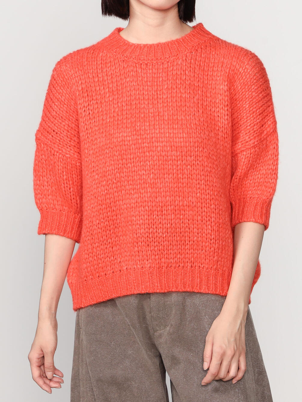 roberto collina | メリノウール メランジクルーネックセーター