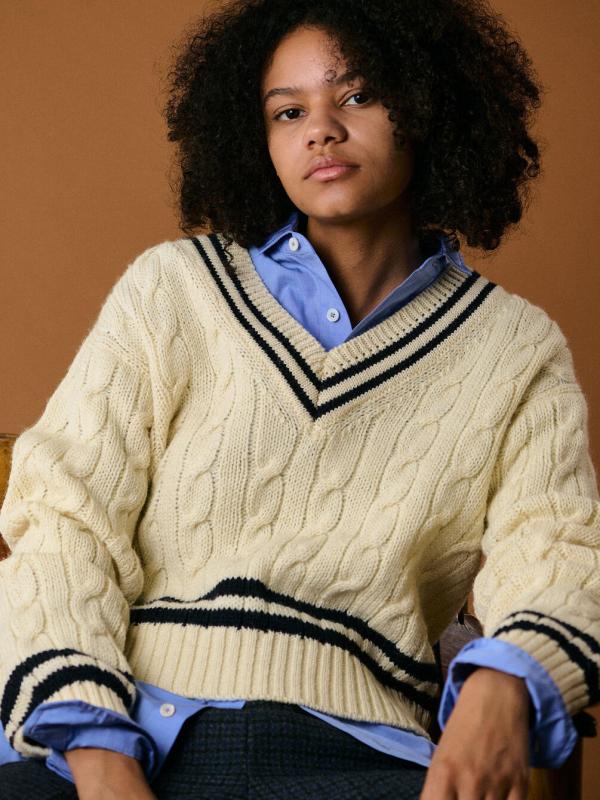 James Charlotte | 〈別注〉 Vネック チルデンニットプルオーバー WOMEN