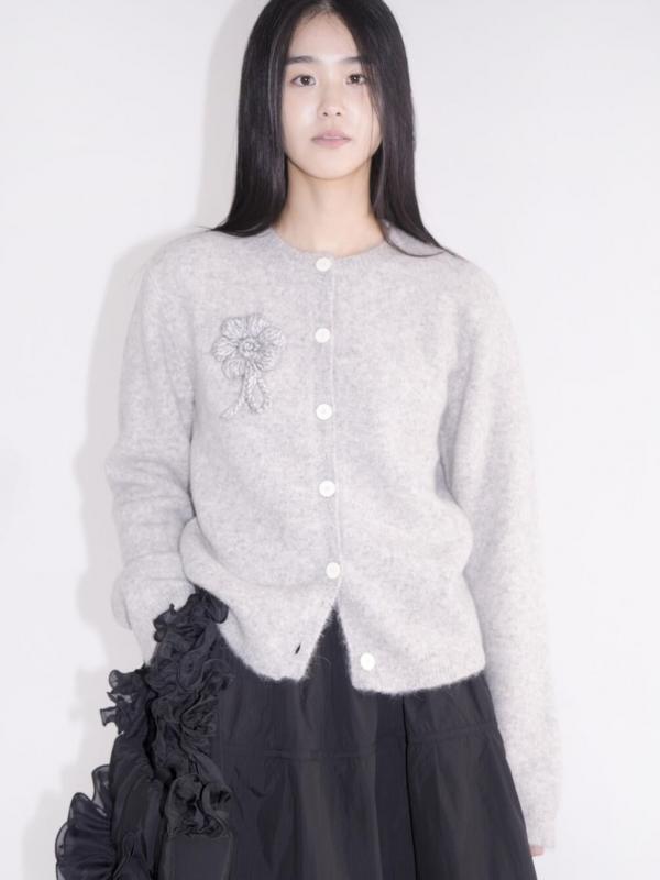 eunoia | クルーネック 長袖カーディガン WOMEN