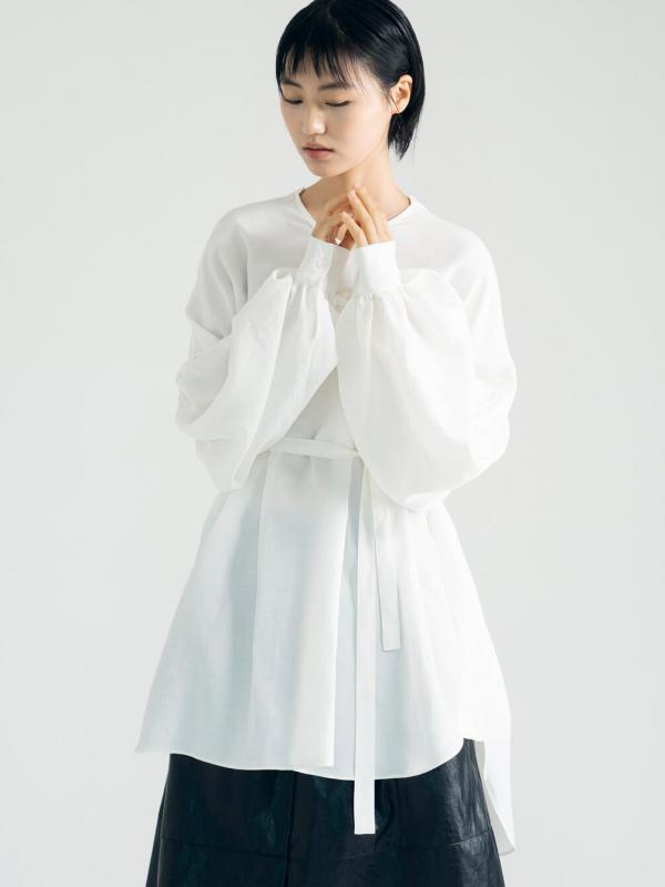 eunoia | Vネック オーバーサイズ ブラウス WOMEN