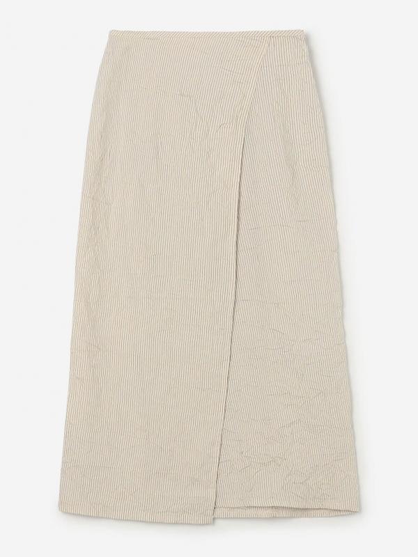 ROSEANNA | ストライプ ラップ風スカート WOMEN