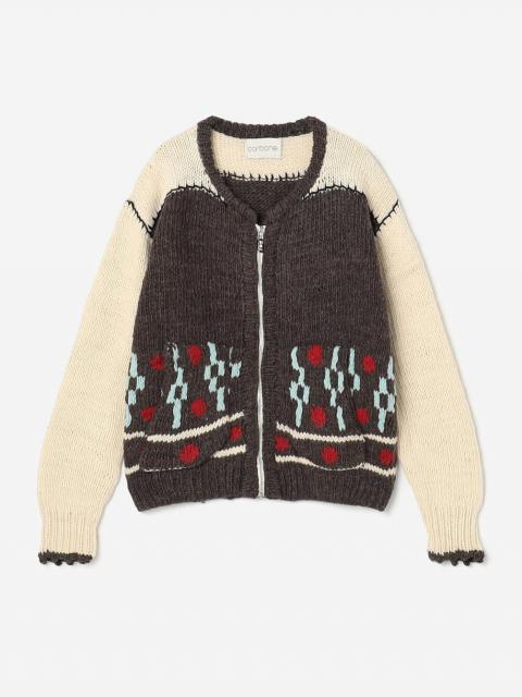 carbone | ハンドニット ジップカーディガン MEN