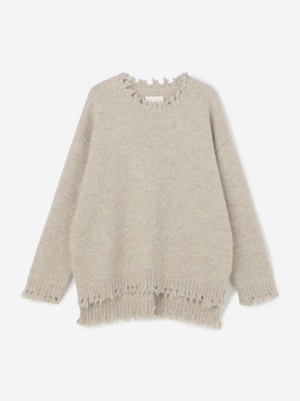 LAUREN MANOOGIAN | フレイクルーネック ニットプルオーバー MEN