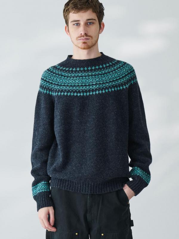 MORRIS & SONS |  ジーロンラム ノルディックセーター MEN