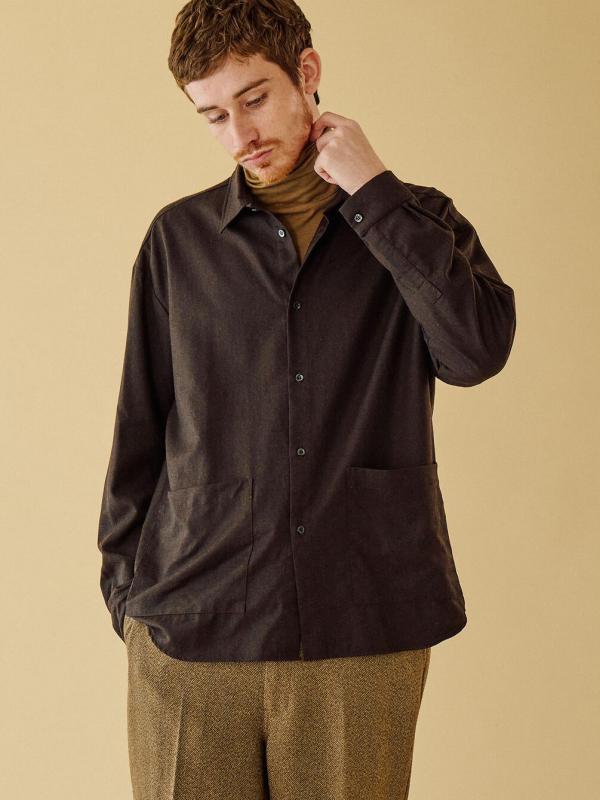 GALLEGO DESPORTES | ウール オーバーサイズパッチポケットシャツ MEN