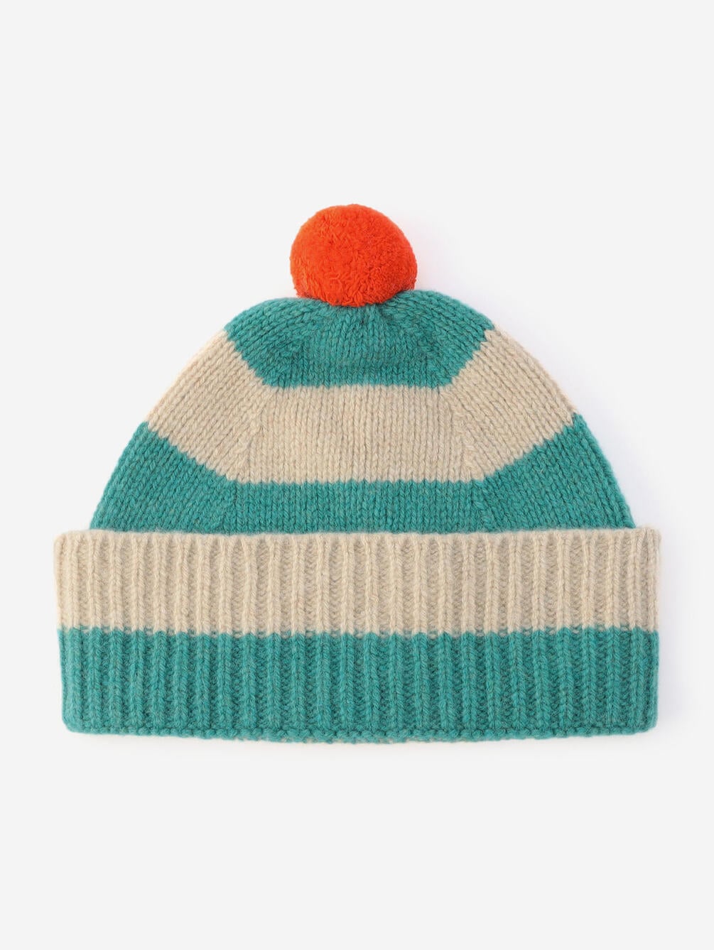 Jo Gordon | ウール ストライプ ウール ポンポンニット帽 UNIXSEX