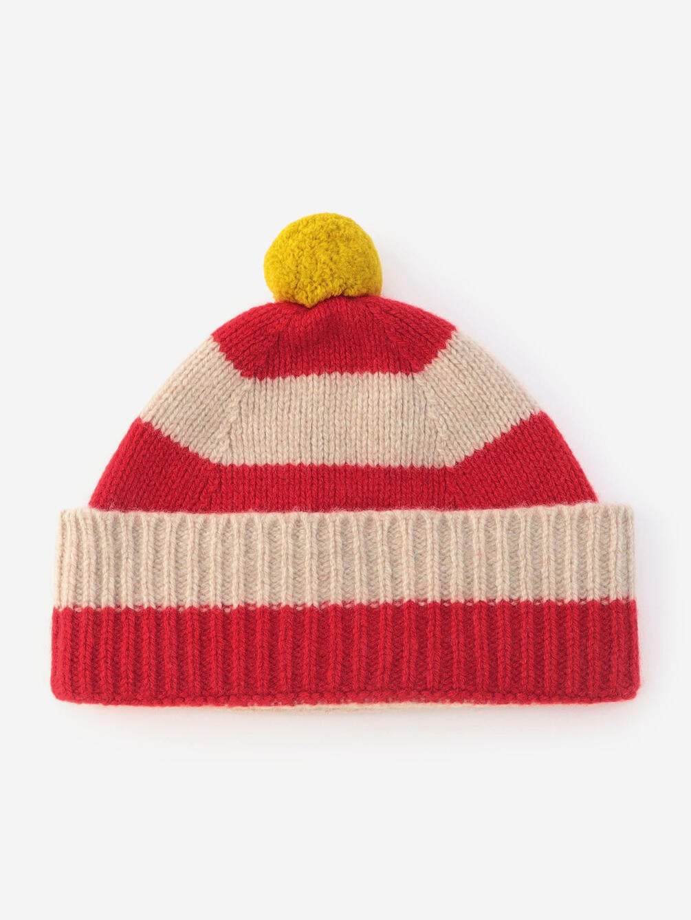 Jo Gordon | ウール ストライプ ウール ポンポンニット帽 UNIXSEX