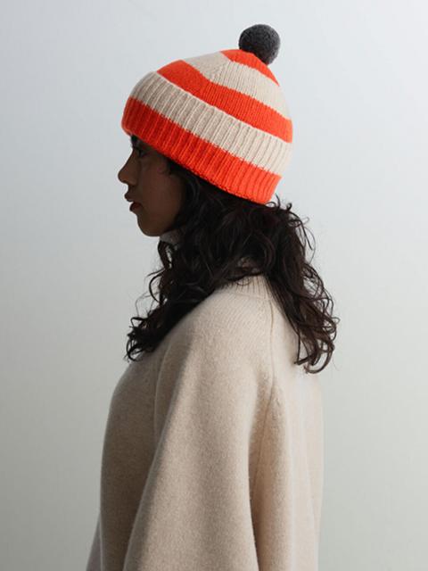 Jo Gordon | ウール ストライプ ウール ポンポンニット帽 UNIXSEX