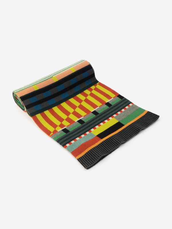 Jo Gordon | ウール マルチカラージオメトリック 大判マフラー UNISEX