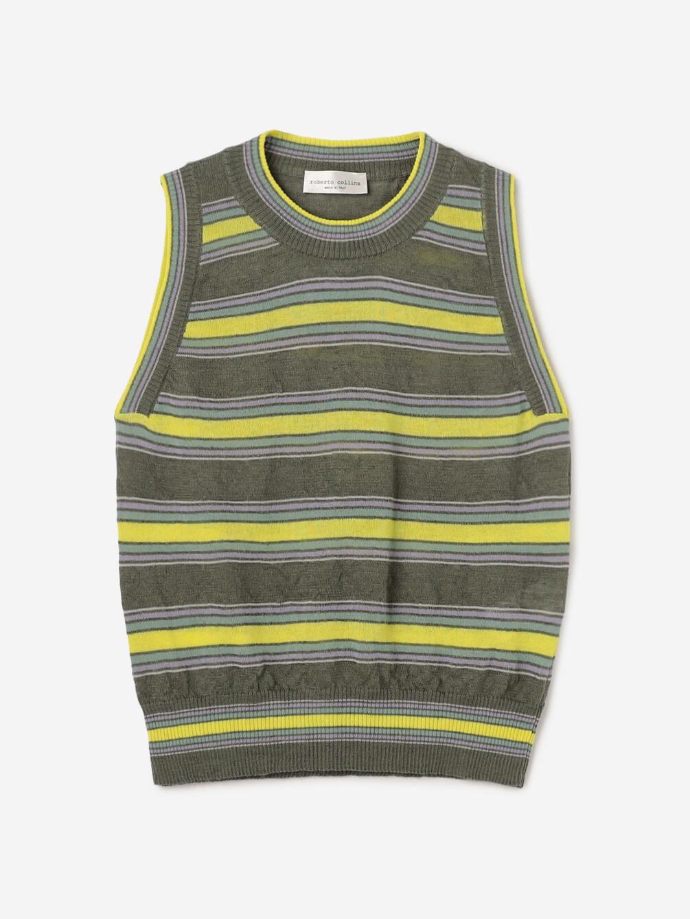 roberto collina | マルチボーダーニットベスト WOMEN