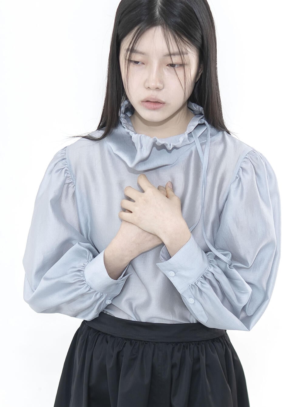 eunoia | シャーリング ハイネックブラウス WOMEN