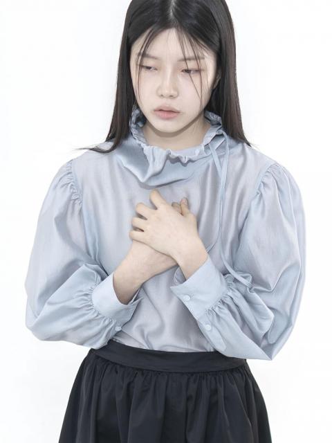 eunoia | シャーリング ハイネックブラウス WOMEN