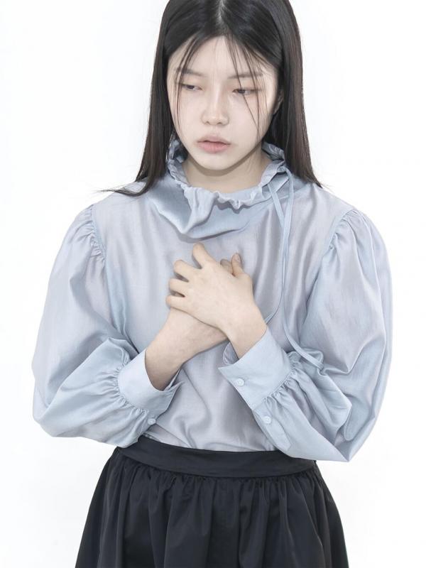 eunoia | シャーリング ハイネックブラウス WOMEN