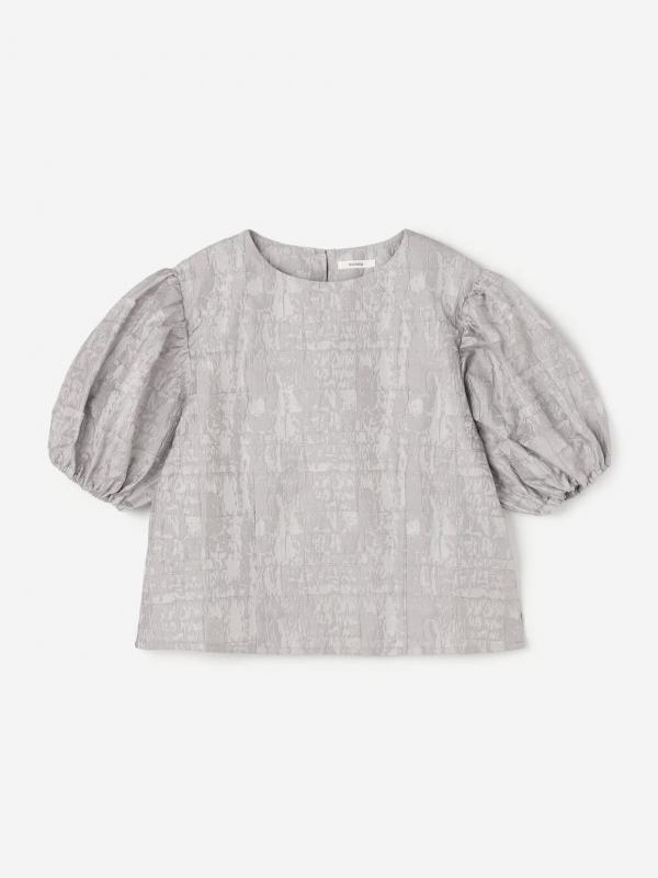 eunoia | ジャガード パフスリーブブラウス WOMEN