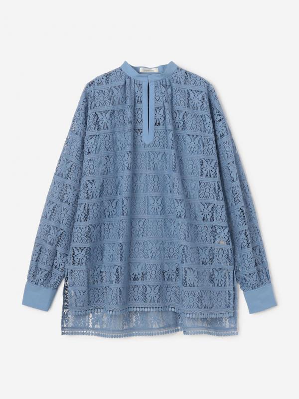 INTO THE EAST｜スタンドカラー レースブラウス WOMEN