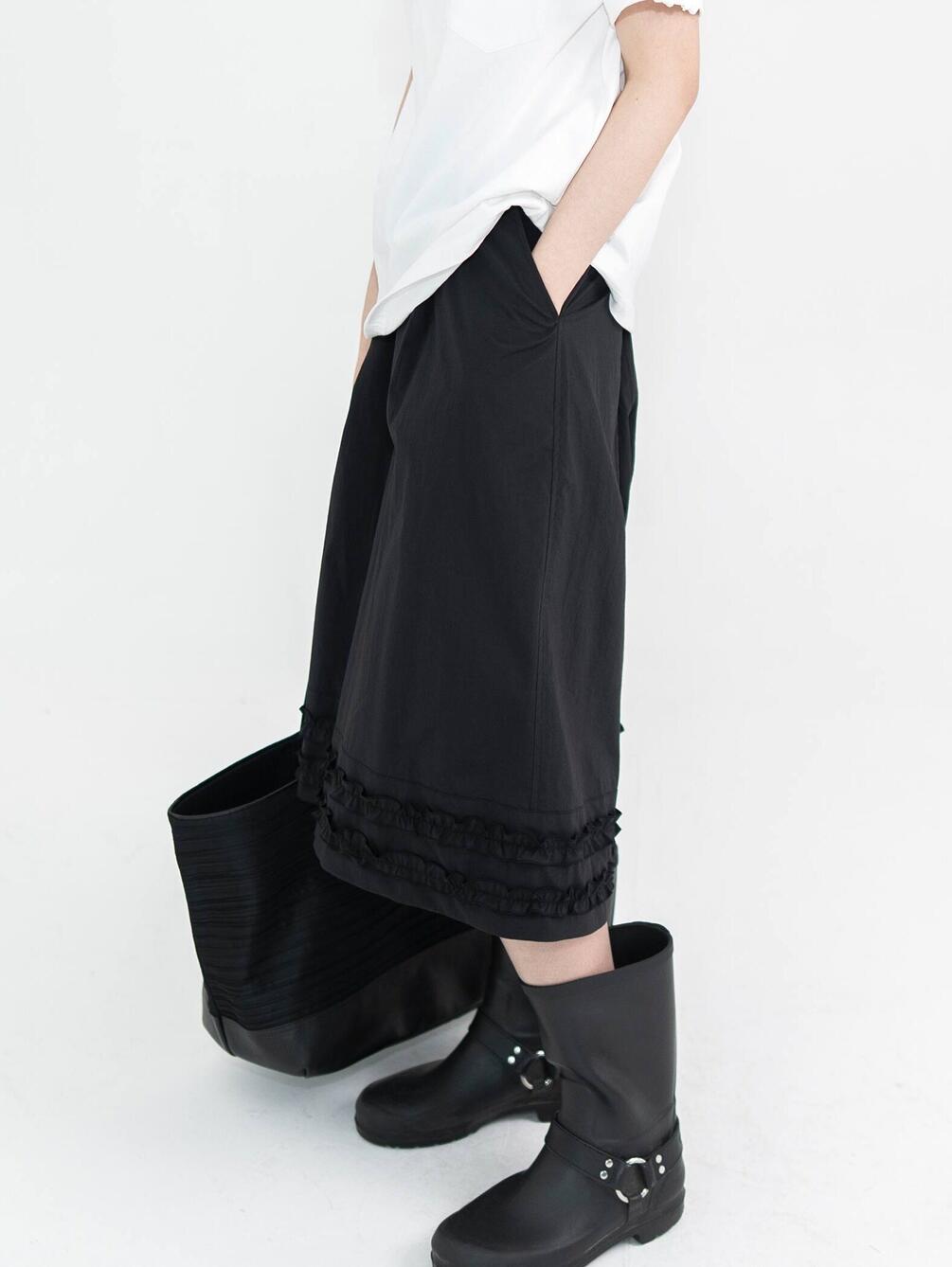 eunoia| フリルヘム ハーフパンツ WOMEN